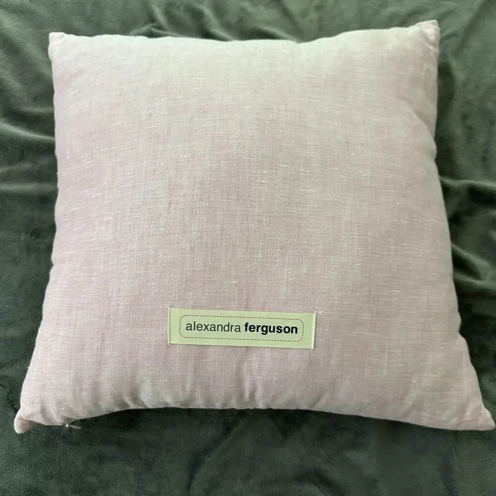 Alexandra Ferguson Pillow Pink Pop Fizz Clink Shabby Decor Bubbles Wine Beach